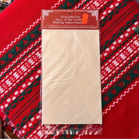 NEW! Victorian Santa Large Paper Ornament Bundle of 2 with envelopes. 1980’s - Picture 5 of 8